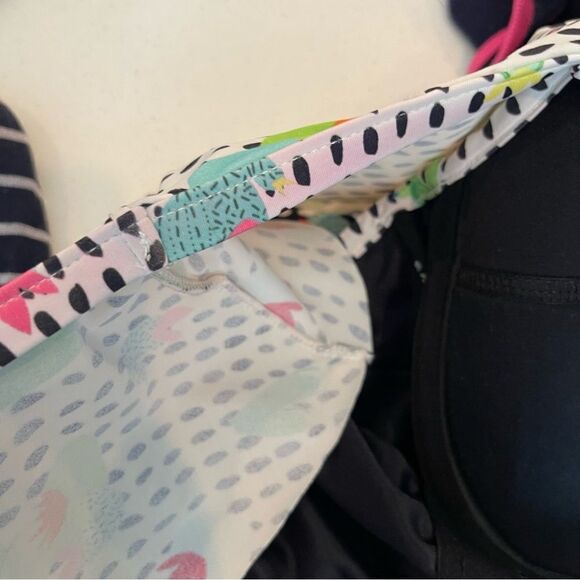 Eloquii Cactus Ruffle Off the Shoulder One Piece Swimsuit Sz 12 - Picture 4 of 5